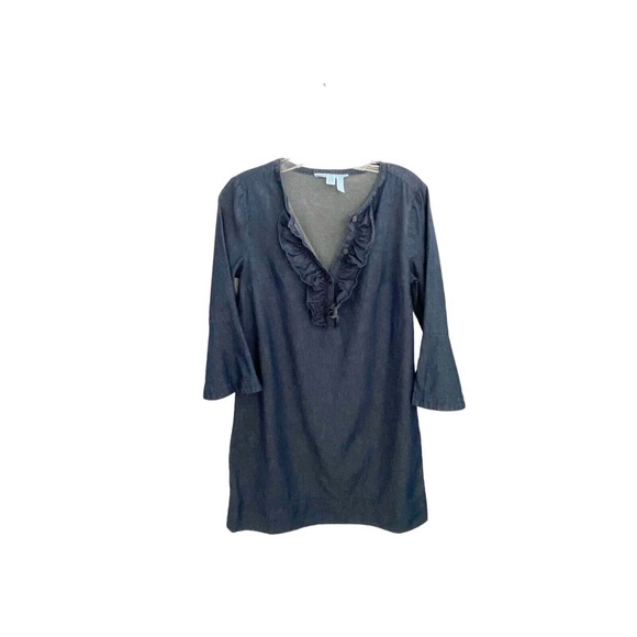 Draper James Denim Dress Women's Size 2 Bell Sleeve - Picture 5 of 8